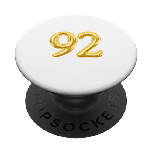 Globo de cumpleaños número 92 de 92 años PopSockets PopGrip Intercambiable