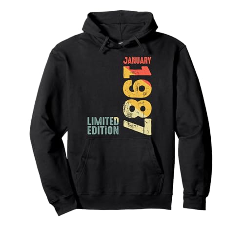 Año 1987 Enero 1987 Retro 1987 Vintage 1987 Desde 1987 Sudadera con Capucha