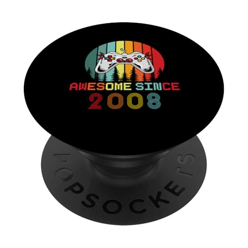 Impresionante Desde 2008 Cumpleaños 2008 Nacido en 2008 PopSockets PopGrip Adhesivo