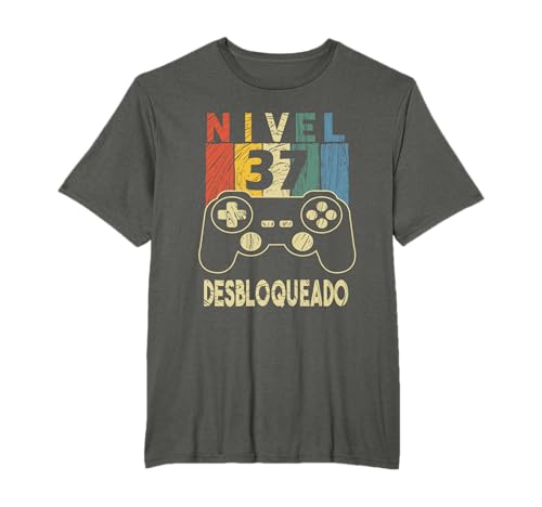 Nivel 37 Desbloqueado Gamer 37 Años Cumpleaños Camiseta