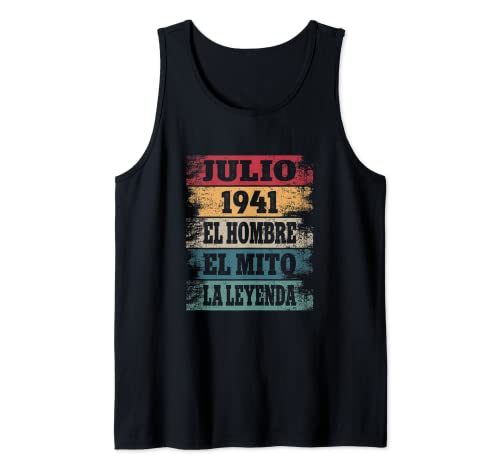 Hombre 81 Cumpleaños Regalo Años Divertido Decoración Julio 1941 Camiseta sin Mangas