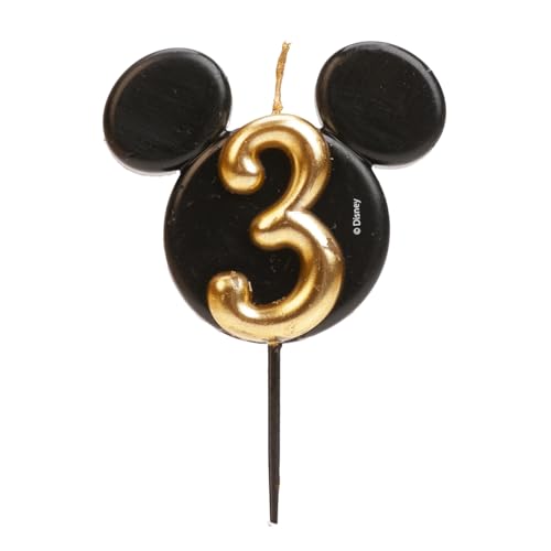 dekora - Vela de Cumpleaños de Mickey Mouse - Velas de Disney - Cera de Parafina sin Fragancia -...