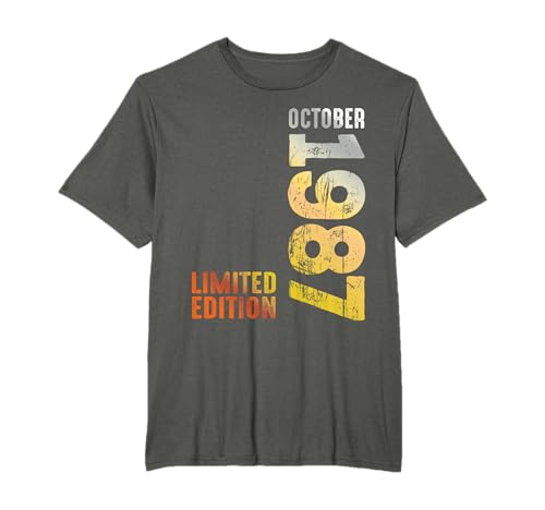 Desde octubre de 1987 Retro 1987 Vintage 1987 Octubre Camiseta