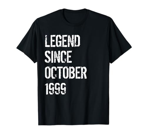 25 Cumpleaños Hombres Mujeres Nacidos Octubre 1999 Camiseta