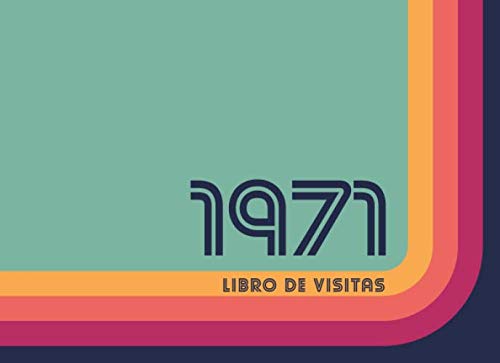 1971 Libros de Visitas: Libro de visitas para fiestas de cumpleaños de estilo retro para que la...
