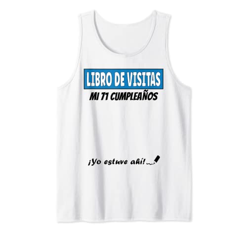 Libro De Visitas - 71 Años Cumpleaños Divertido Regalo 1950 Camiseta sin Mangas