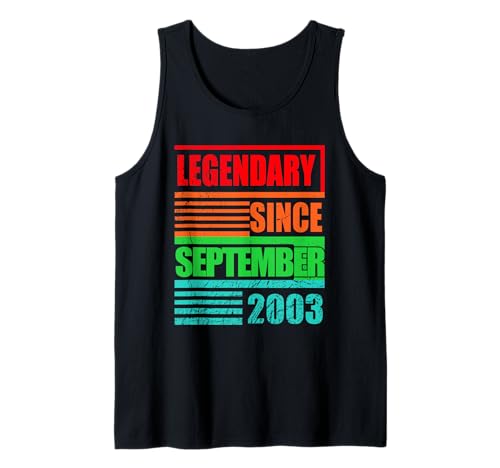 23 cumpleaños Legendario Desde septiembre de 2003 Camiseta sin Mangas