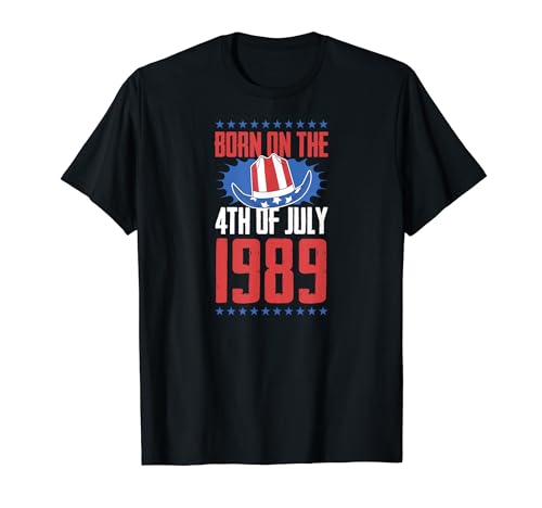 Nacido el 4 de julio de 1989 Año de nacimiento USA Fiesta de cumpleaños Camiseta