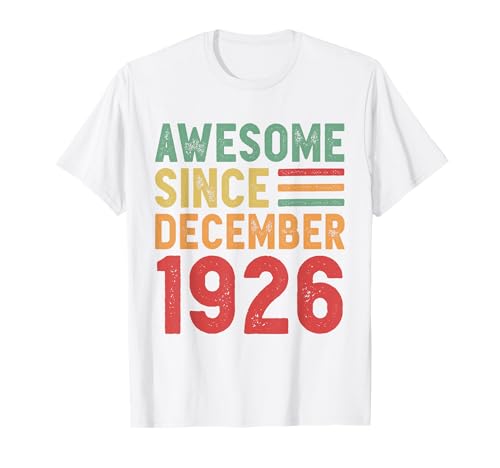 Impresionante regalo de 100 cumpleaños desde diciembre de 1926 Camiseta