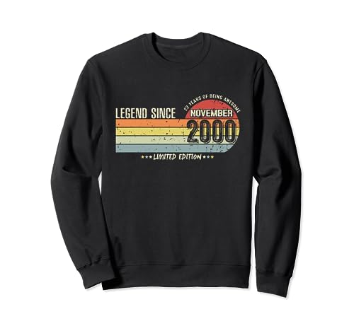 Leyenda de 23 años desde noviembre de 2000 23 cumpleaños Sudadera