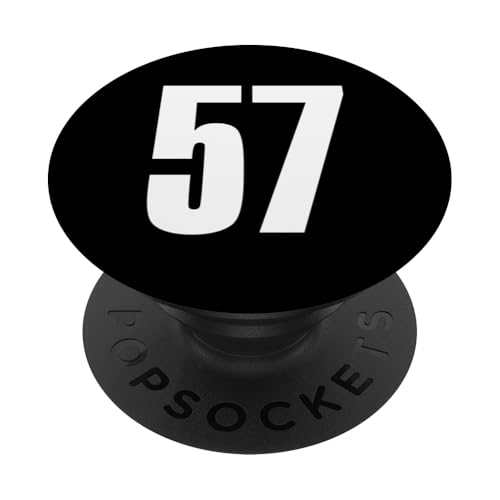 Número Cincuenta y Siete #57 Uniforme de Equipo Deportivo Cumpleaños 57 PopSockets PopGrip...