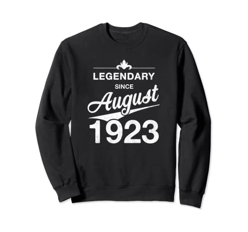 100 cumpleaños Nacido en Agosto de 1923 Vintage 100 años Sudadera