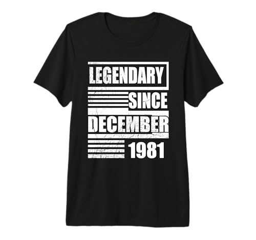 45 cumpleaños Legendario Desde diciembre de 1981 cumpleaños Camiseta Premium