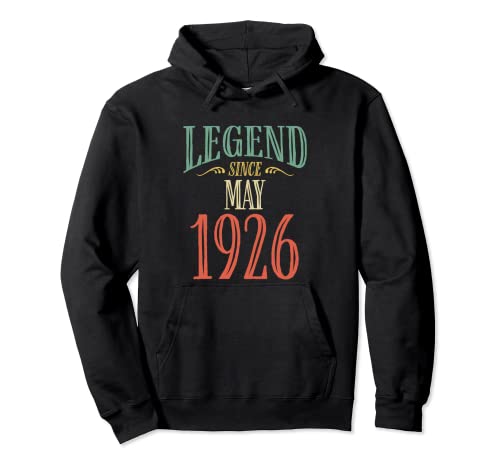 Leyenda desde mayo de 1926 Diseño de cumpleaños Sudadera con Capucha