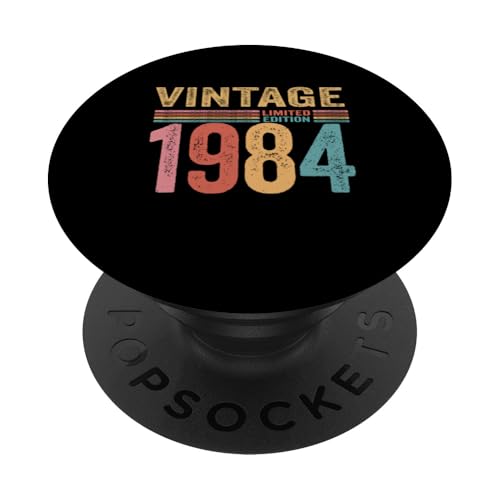 Edición Limitada Vintage 1984 - Regalos de cumpleaños de 42 años PopSockets PopGrip Adhesivo