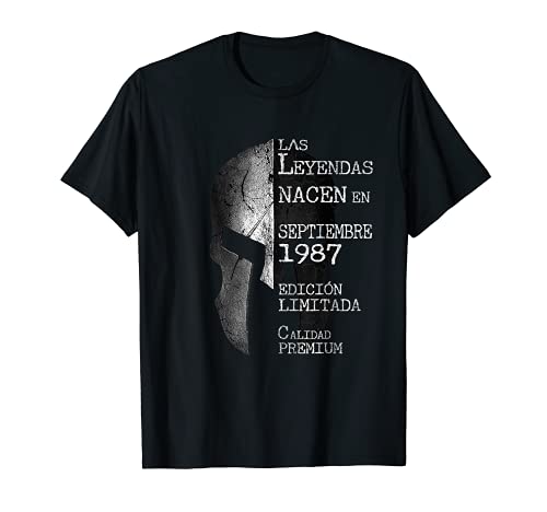 34 años Cumpleaños Las Leyendas nacen en Septiembre de 1987 Camiseta