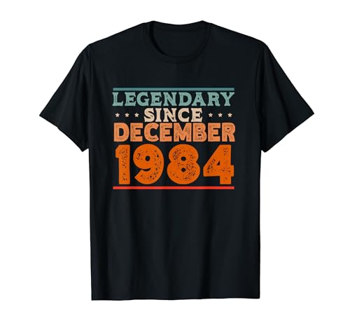 Legendario desde diciembre de 1984 retro vintage fiesta de cumpleaños Camiseta
