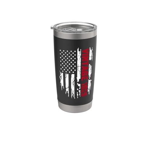 Bandera Americana año de nacimiento 1929 para cumpleaños Vaso térmico de acero inoxidable de...