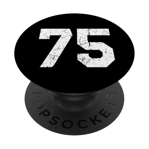 Número 75 de Uniforme de Jersey, Deportes universitarios, 75 cumpleaños PopSockets PopGrip...