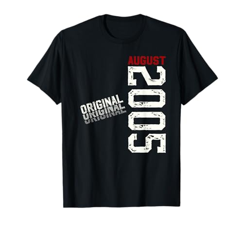 20 cumpleaños hombre mujer regalo agosto 2005 Camiseta