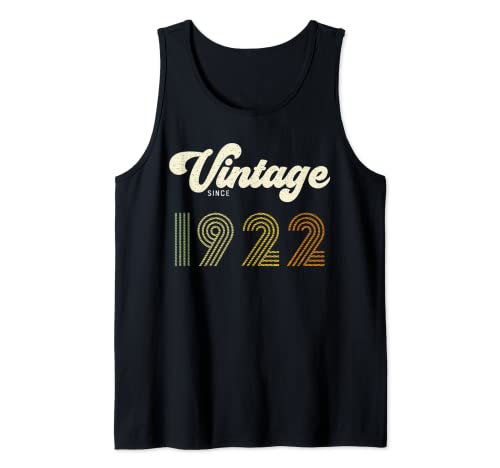 Vintage desde 1922 Retro 100 cumpleaños Camiseta sin Mangas