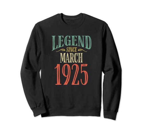Leyenda desde marzo de 1925 diseño de cumpleaños Sudadera
