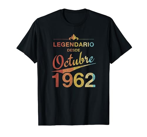 60 cumpleaños Nacido en Octubre de 1962 Vintage 60 años Camiseta
