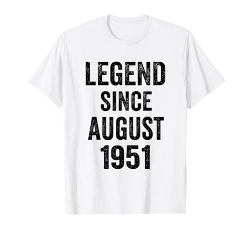 75 Decoraciones de cumpleaños para Hombre, 75 años, Agosto de 1951, 75 cumpleaños Camiseta