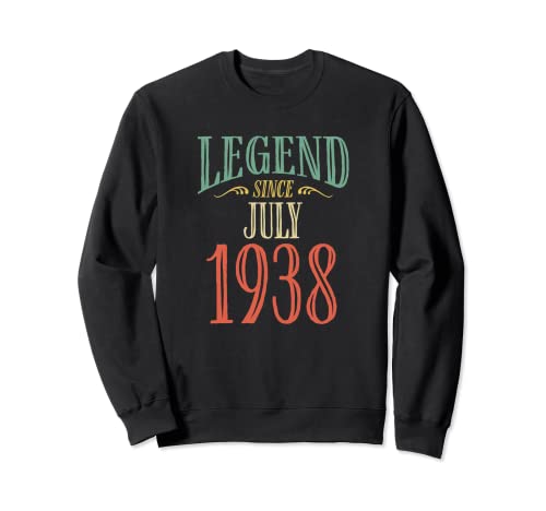 Leyenda desde julio de 1938 diseño de cumpleaños Sudadera
