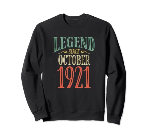 Leyenda desde octubre 1921 Diseño de cumpleaños Sudadera