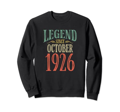 Leyenda desde octubre de 1926 Diseño de cumpleaños Sudadera