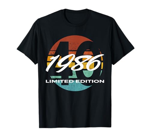 40 cumpleaños Hombre Mujer 40 años 1986 Regalo Divertido Camiseta