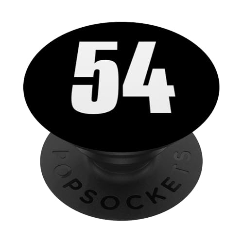 Número Cincuenta y Cuatro # 54 Uniforme de Equipo Deportivo cumpleaños 54 PopSockets PopGrip...