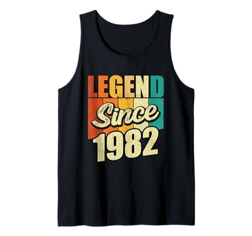 Legend Since 1982 Año De Nacimiento Cumpleaños Fiesta De Cumpleaños Camiseta sin Mangas