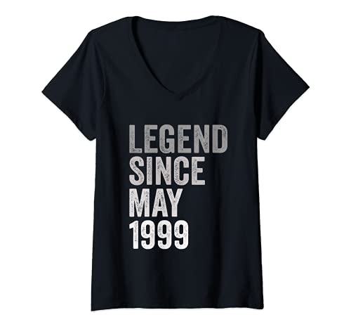 Mujer Leyenda Desde Mayo de 1999 Año de Cumpleaños Camiseta Cuello V
