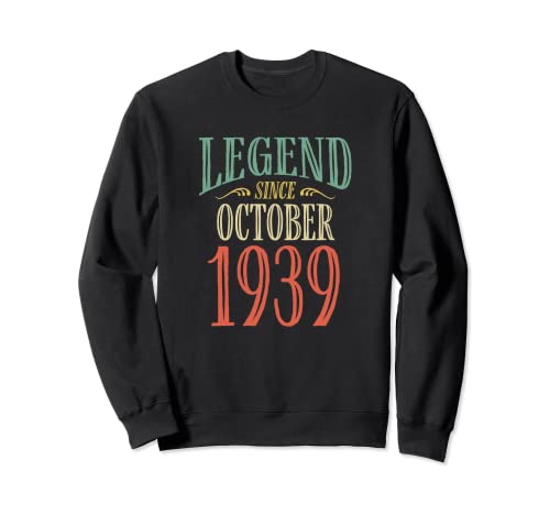 Leyenda desde octubre de 1939 Diseño de cumpleaños Sudadera
