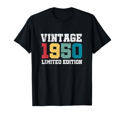Vintage 1950 Edición Limitada 75 años Regalos 75 Cumpleaños Camiseta