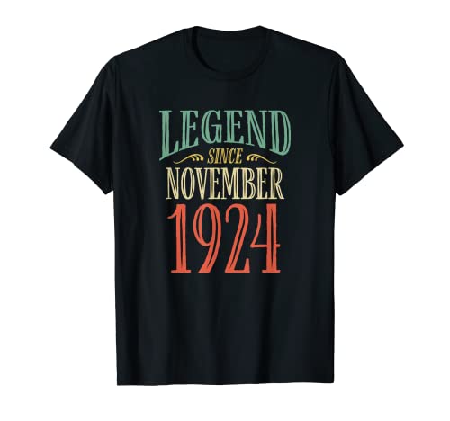 Diseño de cumpleaños de leyenda desde noviembre de 1924 Camiseta