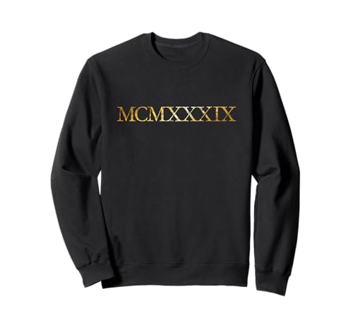 MCMXXXIX (Amarillo Antiguo) Cumpleaños Año 1939 Sudadera