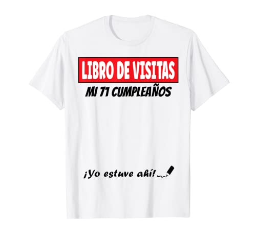 Libro De Visitas - 71 Años Cumpleaños Divertido Regalo 1950 Camiseta
