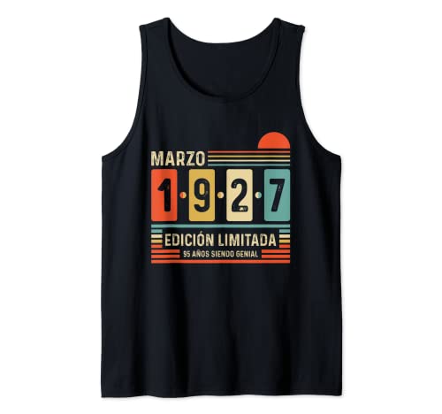 95 Años Marzo 1927 Leyenda Regalo 95 Cumpleaños Camiseta sin Mangas