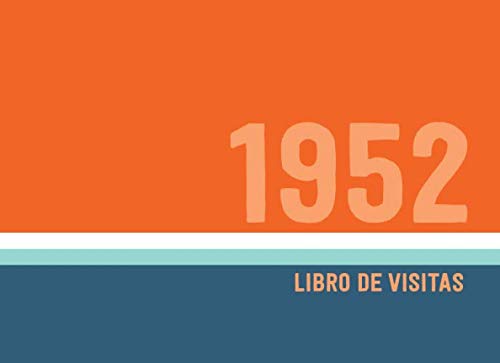 1952 Libros de Visitas: Libro de visitas para fiestas de cumpleaños de estilo retro para que la...
