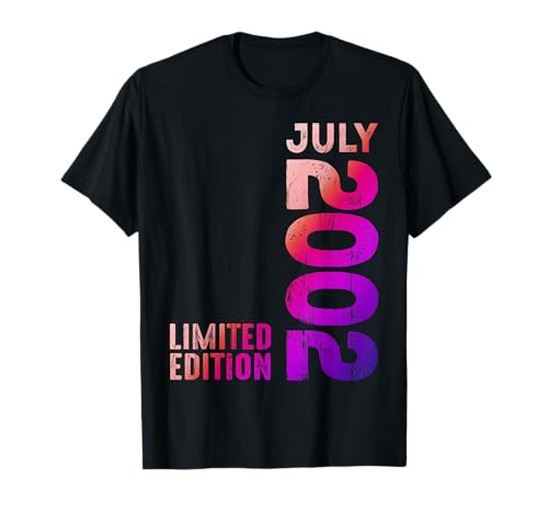 Año 2002 Mes De Julio 2002 Retro 2002 Vintage 2002 Camiseta