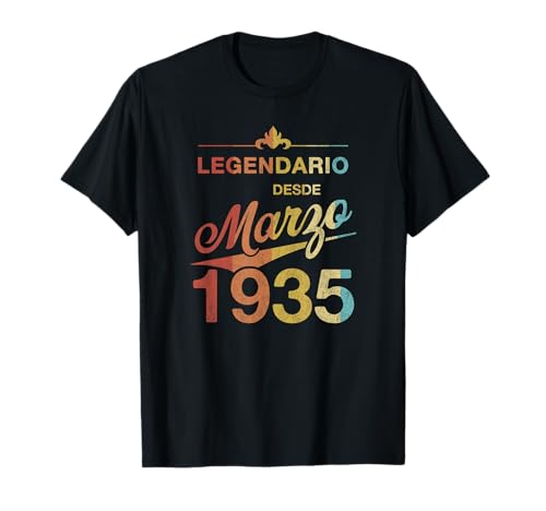 90 cumpleaños Nacido en Marzo de 1935 Vintage 90 años Camiseta