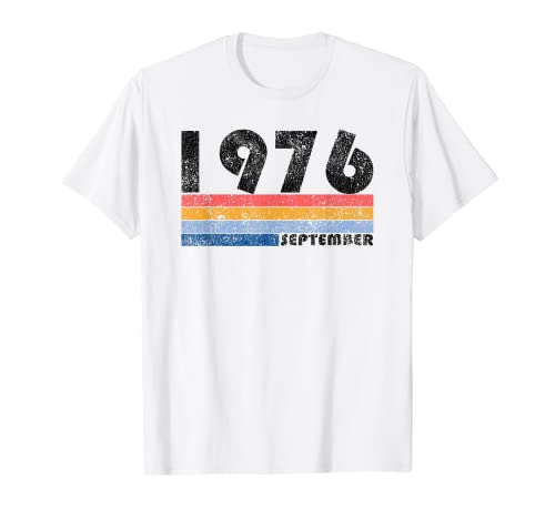 Regalo de 43 cumpleaños retro nacido en septiembre de 1976 Camiseta