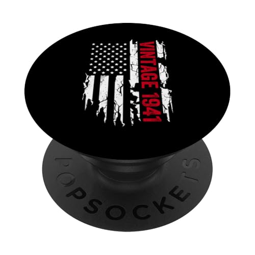 Bandera Americana año de Nacimiento 1941 para cumpleaños PopSockets PopGrip Adhesivo