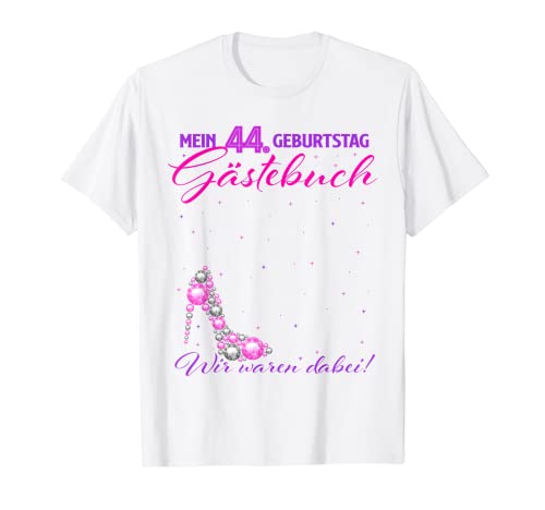 Divertido libro de visitas 44 años cumpleaños Camiseta