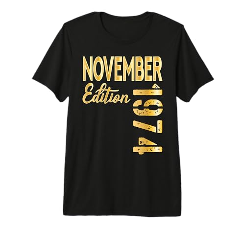 52 Cumpleaños Noviembre de 1974 Camiseta Premium