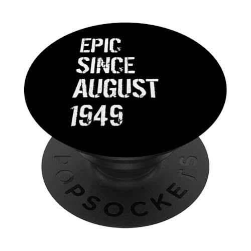 75 cumpleaños Hombres Mujeres nacidos en agosto de 1949 PopSockets PopGrip Intercambiable
