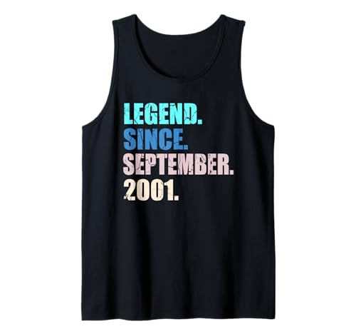 Leyenda de 25 años Desde septiembre de 2001 25 cumpleaños Camiseta sin Mangas